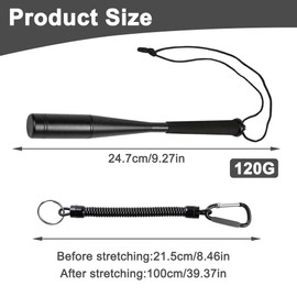 Kinfezlon Aluminium Fish Killer, Fish Narcore, Blackjack Fishing with Non-Slip Handle, Fishing Accessories for Beginners, Outdoor Carp Trol, Fishing Accessories Fish Blackjack - Black