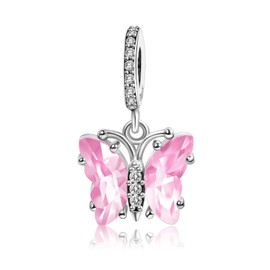 MITSOKU Charms Cartoon Lion Duck Donkey Bear Butterfly Love Heart 925 Sterling Silver Pendant Beads for Bracelets and Necklaces Jewellery Gifts for Women, Cubic Zirconia, Cubic Zirconia