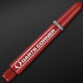 Designa S0743 Stems | 5 Sets of Tough Nylon Darts Corner Dart Shafts including Steel Ring, Midi, Red