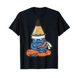 Cartoon Character With Pencil Creative Kids Design T-Shirt