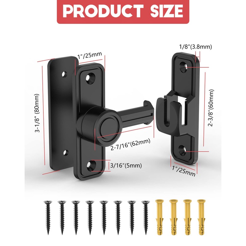 Heavy Duty Gate Latches 90 Degree Right Angle Barn Door