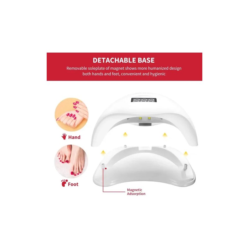 Lampara De Uñas Uv Profesional Secador Uñas Led Con Pantalla