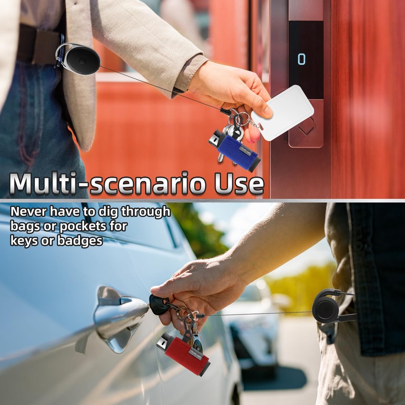 Likesing Retractable Lighter Leashes, Bi'c Lighter Holder Key Chain for