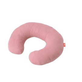 Baby Neck Pillow Pink Organic Muslin | Kikadu