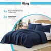 HLC.ME Weston - 3 Piece King Size Quilt Set, Lightweight