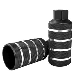 Lecute 2 Diablos Diablitos para Bicicleta Gigantes Traseros o Delanteros Par Ultra Resistente Aluminio Reforzado BMX Montaña Bici Pedales Antideslizantes Patas Traseras (Negro)