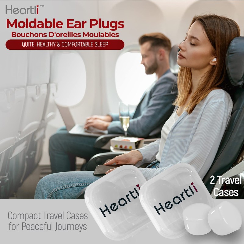 Heartli Premium Moldable Ultra Soft Silicon Ear Plugs Max Comfort