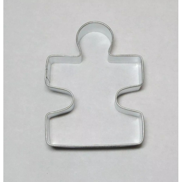 Unbranded 3.25" Jigsaw Puzzle Piece Shaped Tin Steel Cookie Cutter