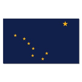 Alaska State Flag Vinyl Decal Sticker - Car Window Bumper 5 X 3 Inches Premium Quality