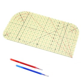 APOMOONS Ironing Ruler, Heat Resistant Tailor Ruler, Sewing Accessories, Dressmaking Supplies, Hot Ruler, Dressmaking Craft with 2 Pieces Sewing Tip Pen, Hot Ironing Ruler for Iron-on, Crafts