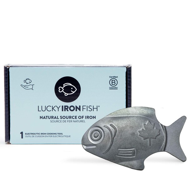 Lucky Iron Fish Ⓡ A Natural Source of Iron - The Original Cooking Tool to Add Iron to Liquid-Based Meals, Reduce Iron Deficiency Risks - an Iron Supplement Alternative, Ideal for Menstruators & Vegans