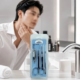 Lip Nail Tweezers Clip Stainless Set for daily makeup and personal care, portable beauty accessory, Korean Import, and Care