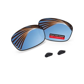 iLikeo PRO+ Polycarbonate Polarized Replacement Lenses for Oakley Fives Squared OO9238 Sunglasses - Silver Titanium