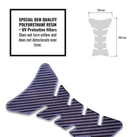 4R Quattroerre.it 18004 Tank Pad 3D Motorcycle Tank Protector Sport Carbon Hi-Lux 13 x 20 cm
