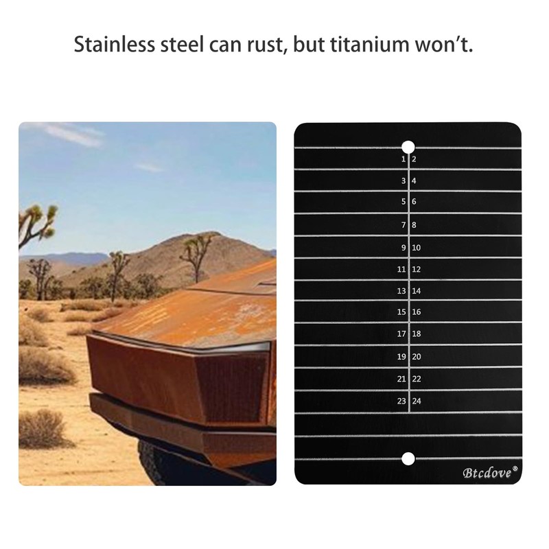 Titanium Seed Phrase Storage, Crypto Backup Metal Wallet Plate, Fireproof