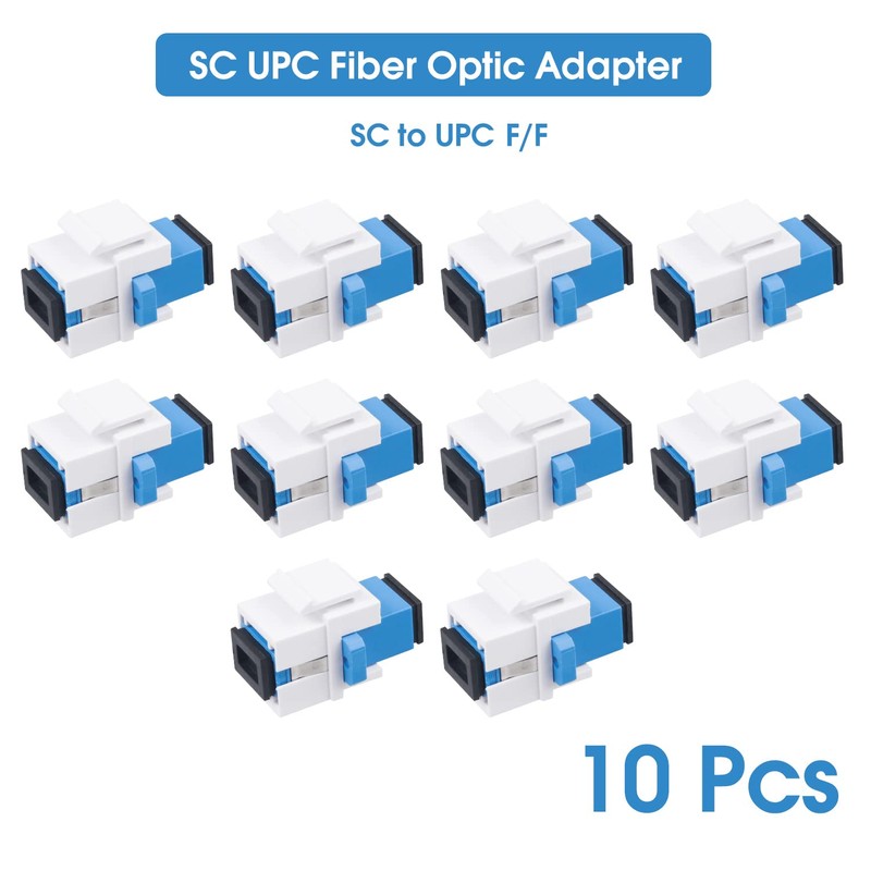 Generic 10-Pack SC/UPC Fiber Optic Coupler Keystone Jack Modular for