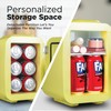 ICEBOX IBMF4SUN 4-Liter Fridge Cooler/Warmer, Portable Holds, Compact for Skincare,