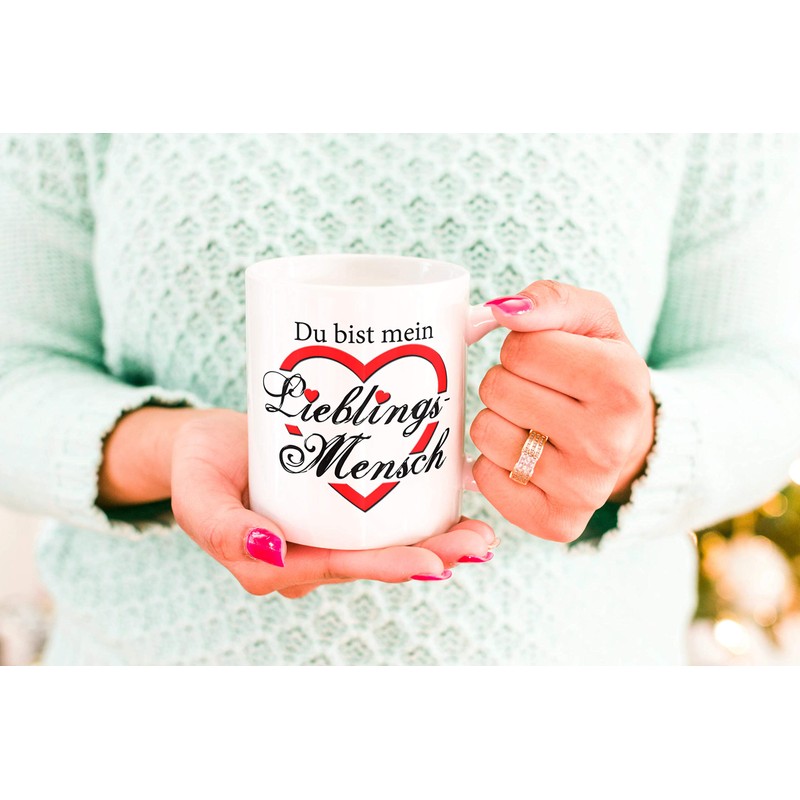 Tasse mit Spruch/Schriftzug "Lieblingsmensch" als Geschenk