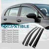 Window Visors Rain Guards Compatible with 2004-2010 Toyota Sienna,Acrylic Window