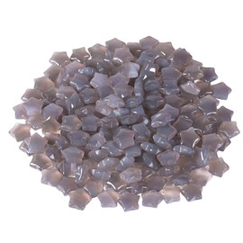 mookaitedecor Pack of 15 Star Shape Mini Crystal Pocket Stone, Polished Worry Stones for Reiki Healing Balancing & DIY Jewelry Making, Agate Stone