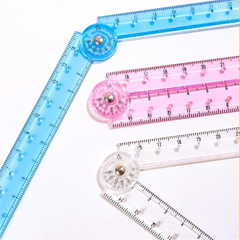 3 Pcs Folding Ruler Clear Ruler Soft Ruler for School