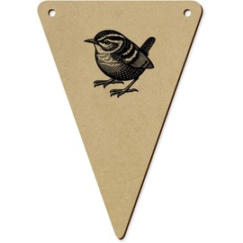Azeeda 5 x 140mm 'Wren Bird' Bunting Pennants/Flags (BN00083740)