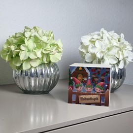 Wooden Elves Money Box Christmas Money – Save with Magic Elf Money Box Made of Wood in Wooden Hut Design Winter Scene for Festive Mood with Christmas Trees