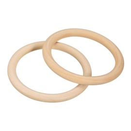 METALLIXITY Unfinished Wood Rings (100x10mm/3.94"x0.39") 2Pcs, Natural Solid Wooden Circle Hoops - for Home Decor DIY Craft Macrame