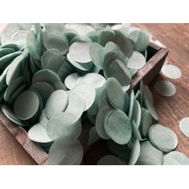 InsideMyNest Stone Green Sage Gray Confetti Biodegradable Throwing Confetti Wedding Party Decorations Baby Shower (75g/2.5oz/1 litre)