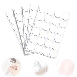 WIOOYIUU Clear Double Sided Tape, Round 120 Pieces, Anti-Slip Stickers, Removable Double-Sided Tape, For Figurine Stickers, Table Cloth, Furniture Scratch-Resistant, Bonbon Drop, Transparent