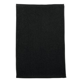 Colorful Sports Fan Rally Towel, 100% Cotton Terry Cloth, Hemmed Edges, Perfect for Any Sport (Black)