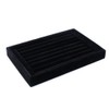 Velvet 7 Slots Ring Tray, Walfront Portable Earrings with Ring