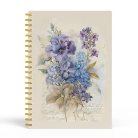 EKGJW Cottagecore Hydrangea Floral Spiral Notebook - Elegant Botanical Flower Journal for Women, Watercolor Aesthetic Notebook Journal 5.5x8.3, Vintage Cottagecore Office School Supplies