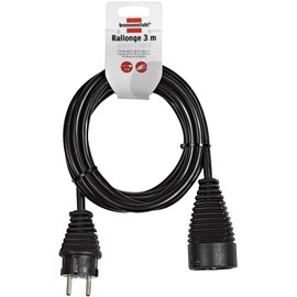 Brennenstuhl Electric Extension Cord, H05VV-F 3G1.5 - Black, Black, 1165431