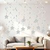Sdfvsdg Silver Star Hanging Swirl Decorations Ceiling Swirl Foil Decoration