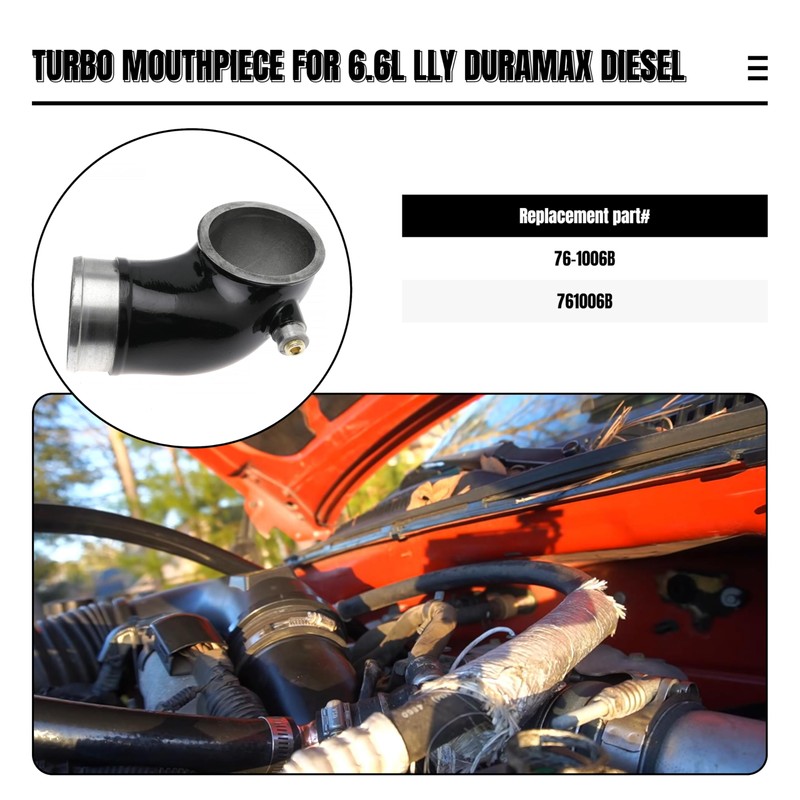 LLY Turbo Mouthpiece 6.6 Inlet Manifold Intake Elbow for Chevy