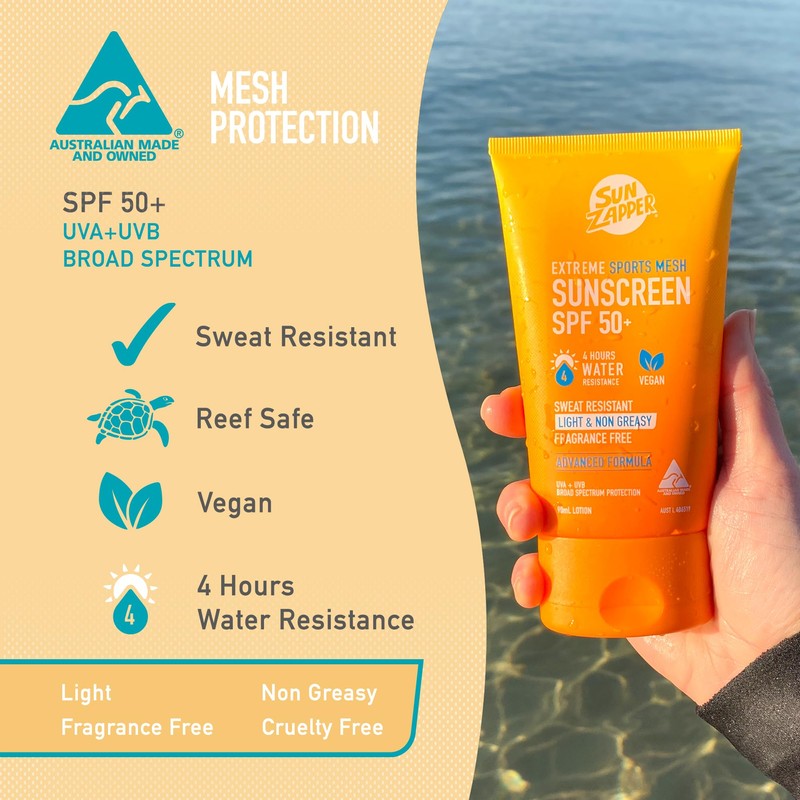 Sun Zapper Sports Sunscreen Lotion 90mL SPF 50+ Sweat Proof