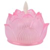 LED Flower Lamp Imitation Glass Yellow Light Electronic Candle Lotus