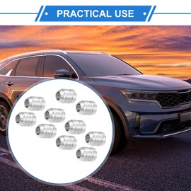 VekAuto 10 Pcs Male Weld on Fitting Bung Hose Adapter, 10AN Universal for Car Aluminum Alloy Silver Tone