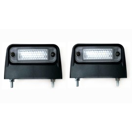 MelTruck® 2x LED Number Plate Light with Type F1 Contacts 12 V 24 V E9 for Truck Trailer