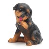 4Pcs/Set Mini Cute Puppy Dog Statue Sculpture Ornaments Resin Craftwork