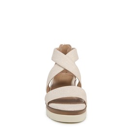 Naturalizer SOUL Women's Goodtimes Wedge Sandal Light Sand 8.5 M