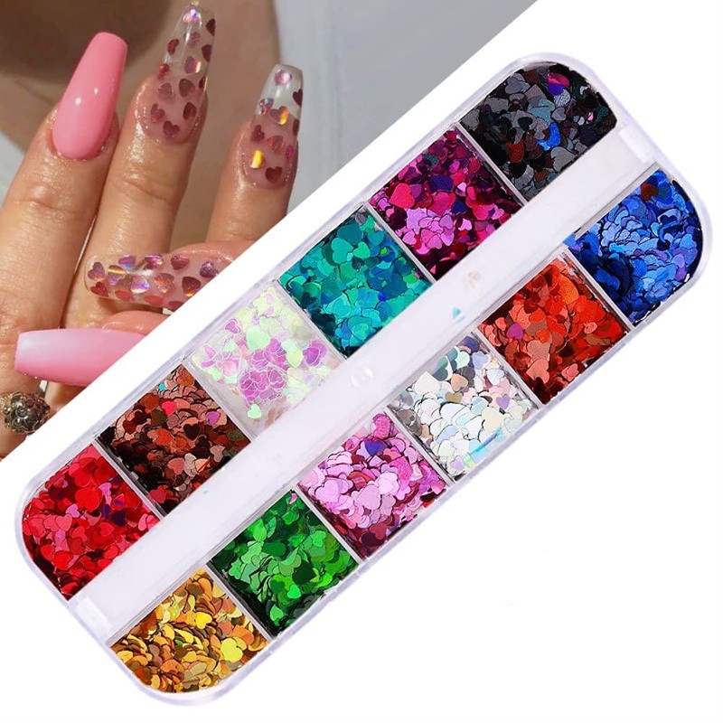 3 Box Holo Aurora Heart Star Glitter Film Hologram Aurora
