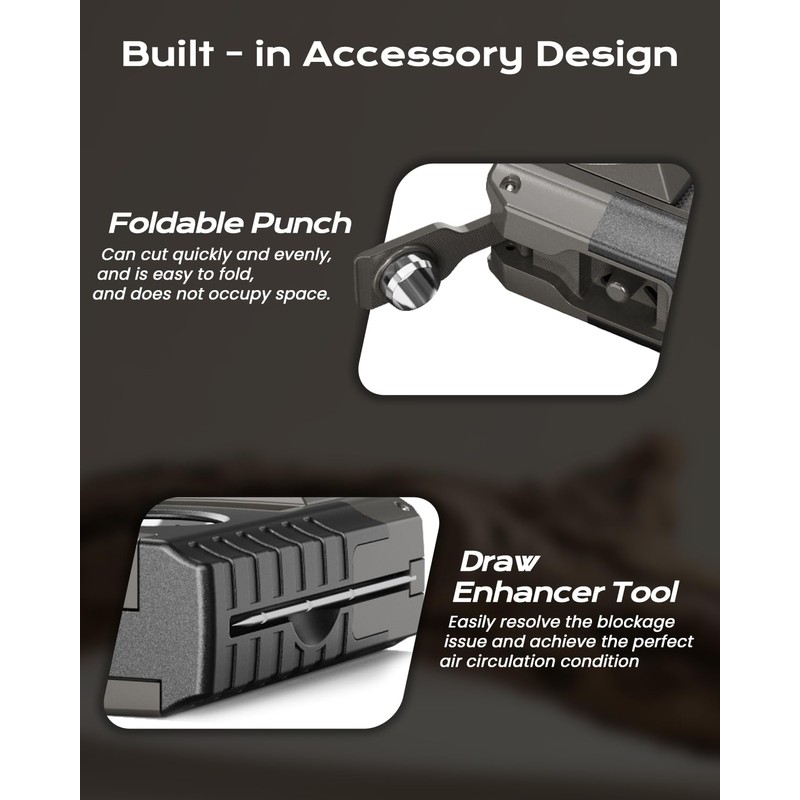 6-in-1 Torch Lighter, Torch Lighters with V & Straight Cutter,
