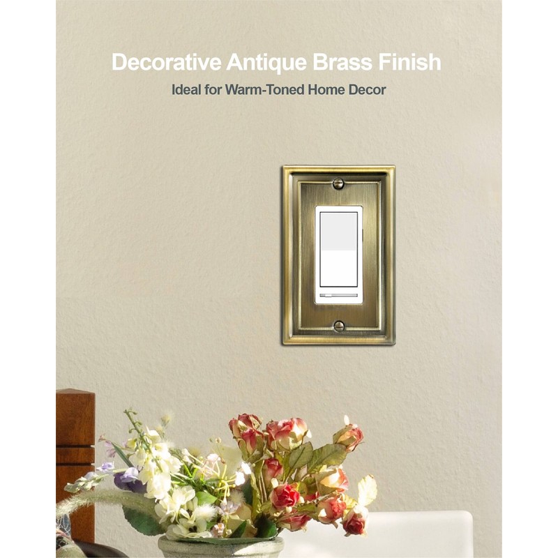 ZILLSEA Decorator/Rocker Wall Plate for Dimmer Switch, GFCI Outlet and