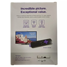 Roku New Roku Premiere 4K/HDR Streaming Media Player with HDMI Cable & Remote