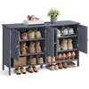 VASAGLE Shoe Cabinet, 3-Tier Shoe Storage Organizer, Modern Freestanding Cabinet