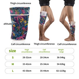 Catheter Leg Bag Holder, Catheter Sleeves, Urine Leg Bag, Urinary Incontinence, Catheter Accessories, Adjustable with Practical Bag (Blue, M)