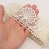 Ivory Lace Trim 4.5 Yards Venice Lace Ribbon Flower Scalloped