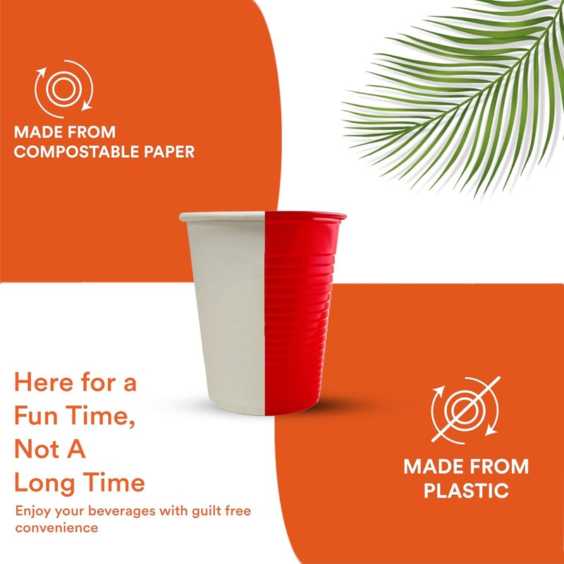 SUL Paper Cups, White Paper Coffee Cups, 200ml Disposable Party